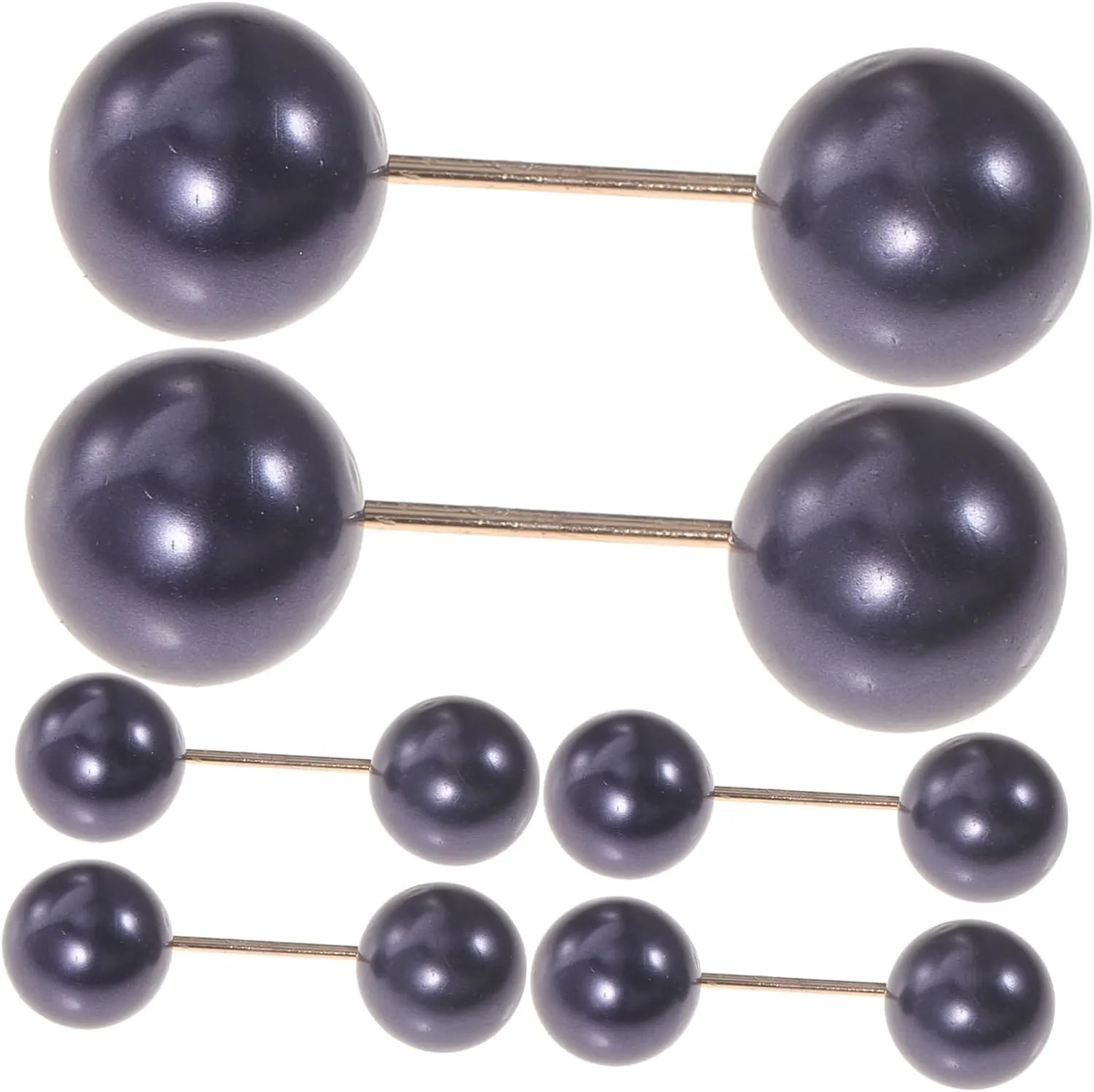 Sturdy Alloy Button Nails Faux Pearl Brooch Pins for Women Safety Corsage for Dresses Skirts