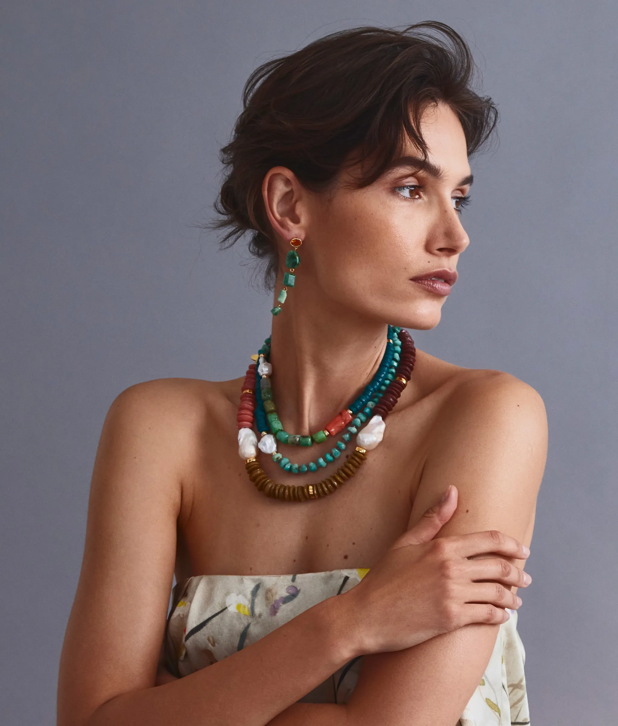 Tavira Necklace in Lichen