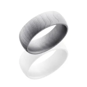 Tiger Stripe Pattern Damascus Steel Wedding Band 8mm