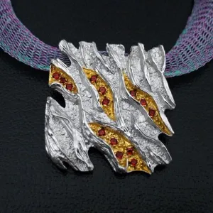 Tiger Tear Sterling Silver Pendant