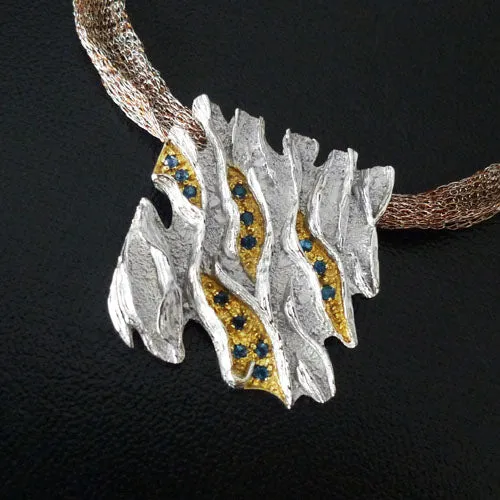 Tiger Tear Sterling Silver Pendant