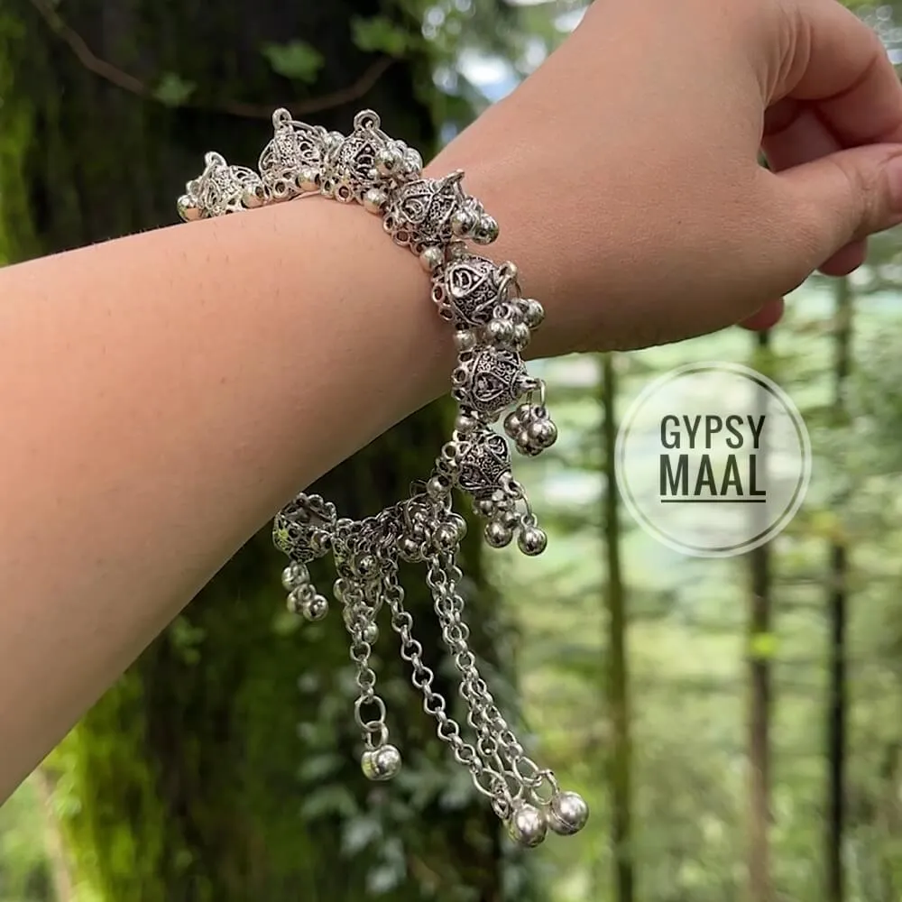 Traditional Silver Ghungroo Bangle