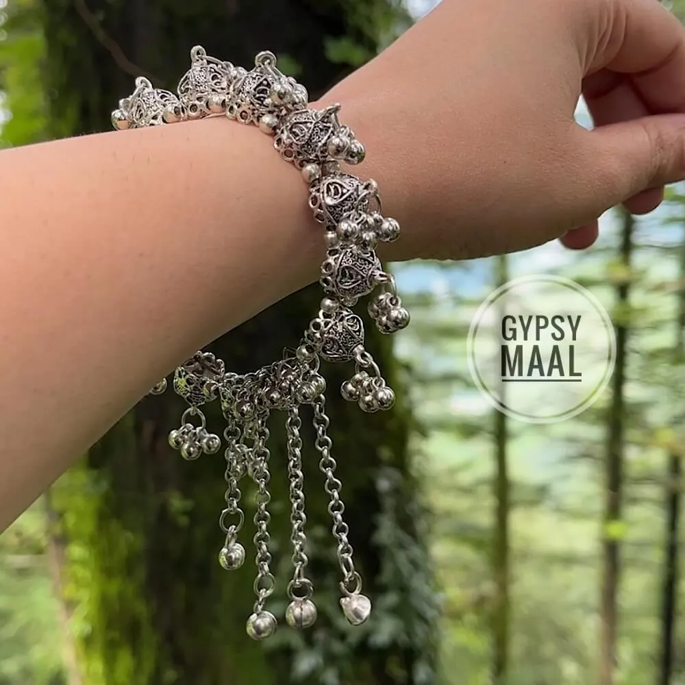 Traditional Silver Ghungroo Bangle