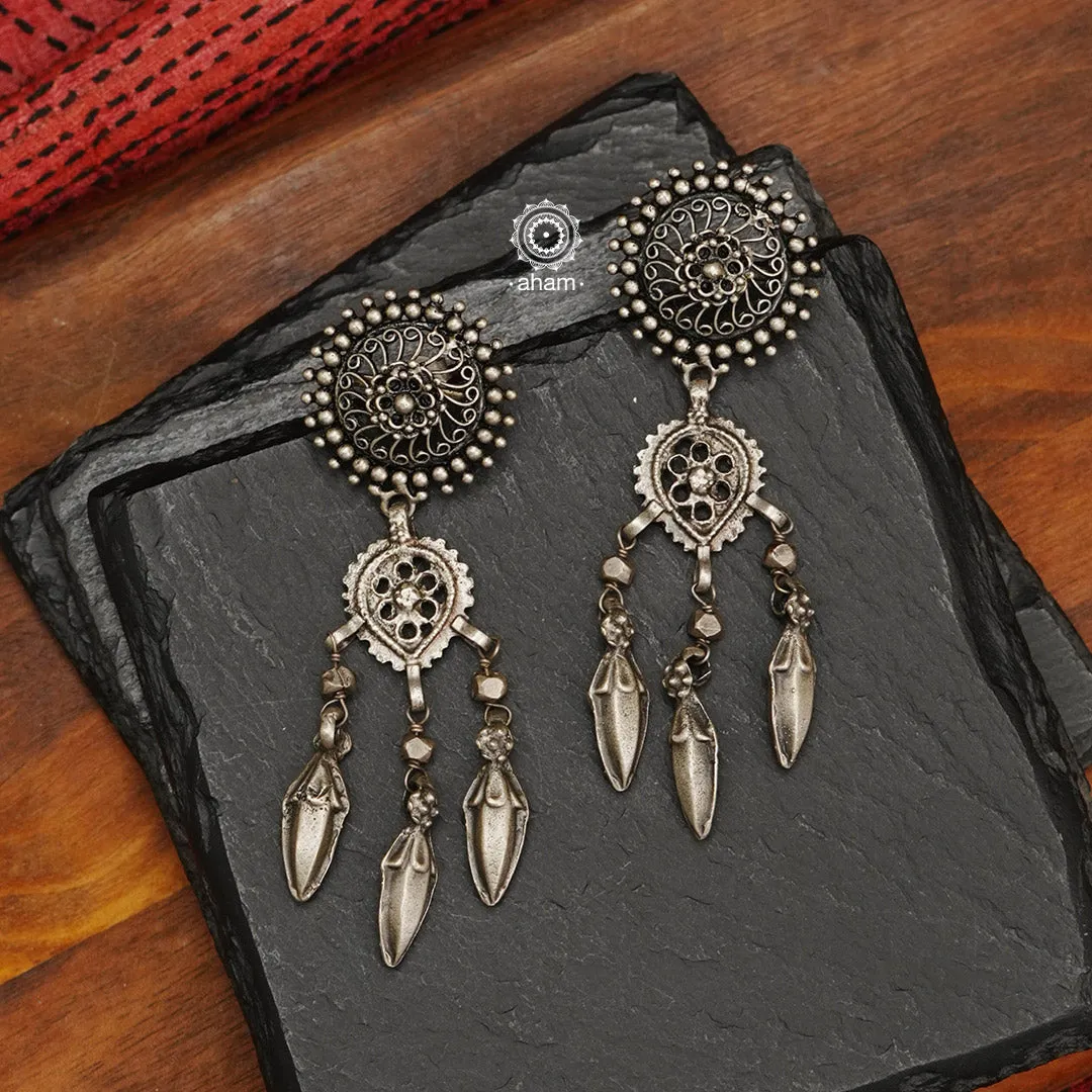 Tribal Dreamcatcher Silver Earring