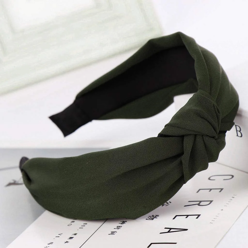 Turban Headbands for Women Beaded Hair Hoop Headband Handmade Jewelry Hair Bands Hair Accessories for Daily Festival