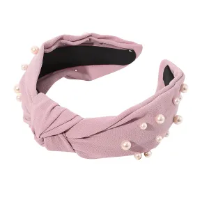 Turban Headbands for Women Beaded Hair Hoop Headband Rhinestone Crystal Elastic hairbands Hair Accessories for Daily