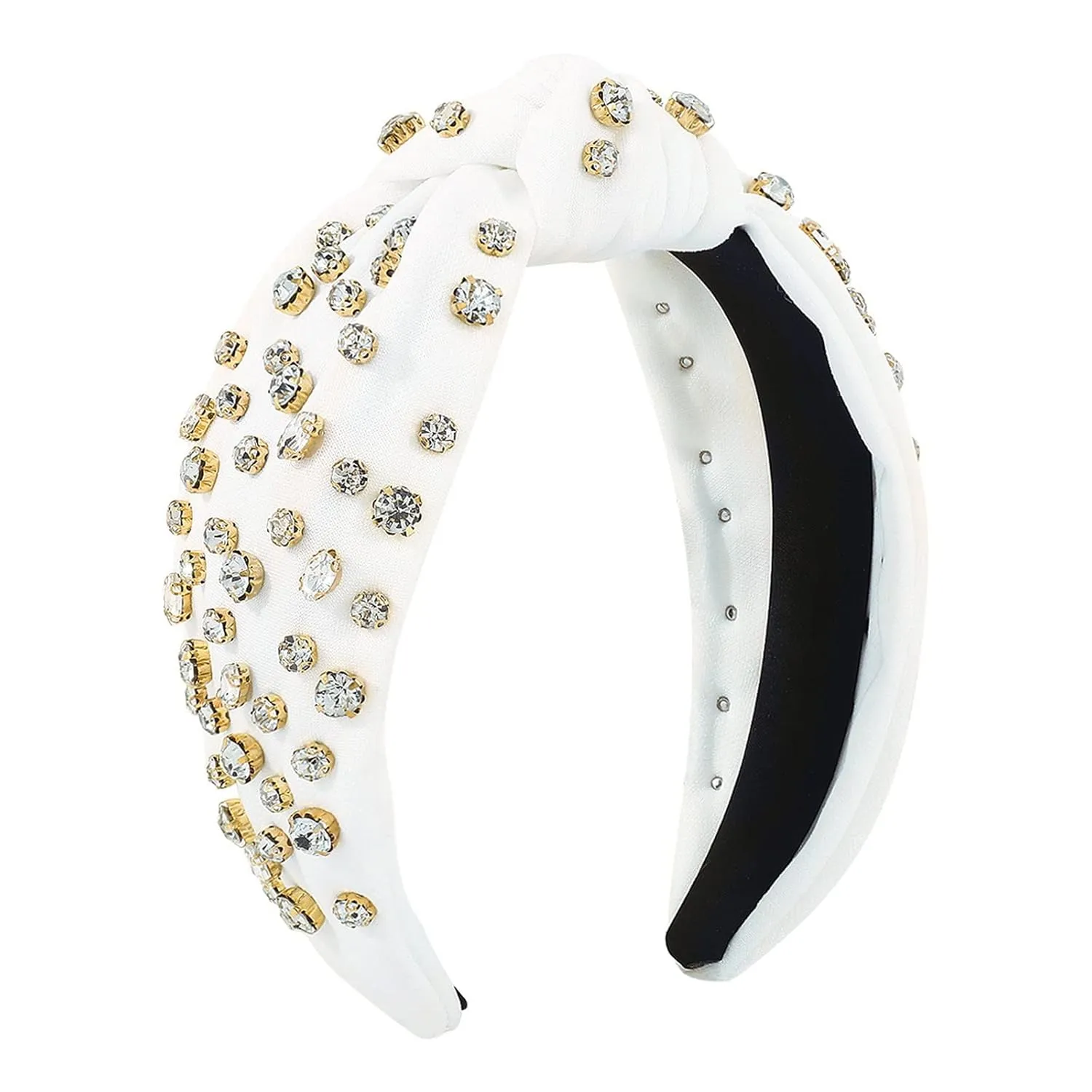 Turban Headbands for Women Beaded Hair Hoop Headband Rhinestone Crystal Elastic hairbands Hair Accessories Jewelry
