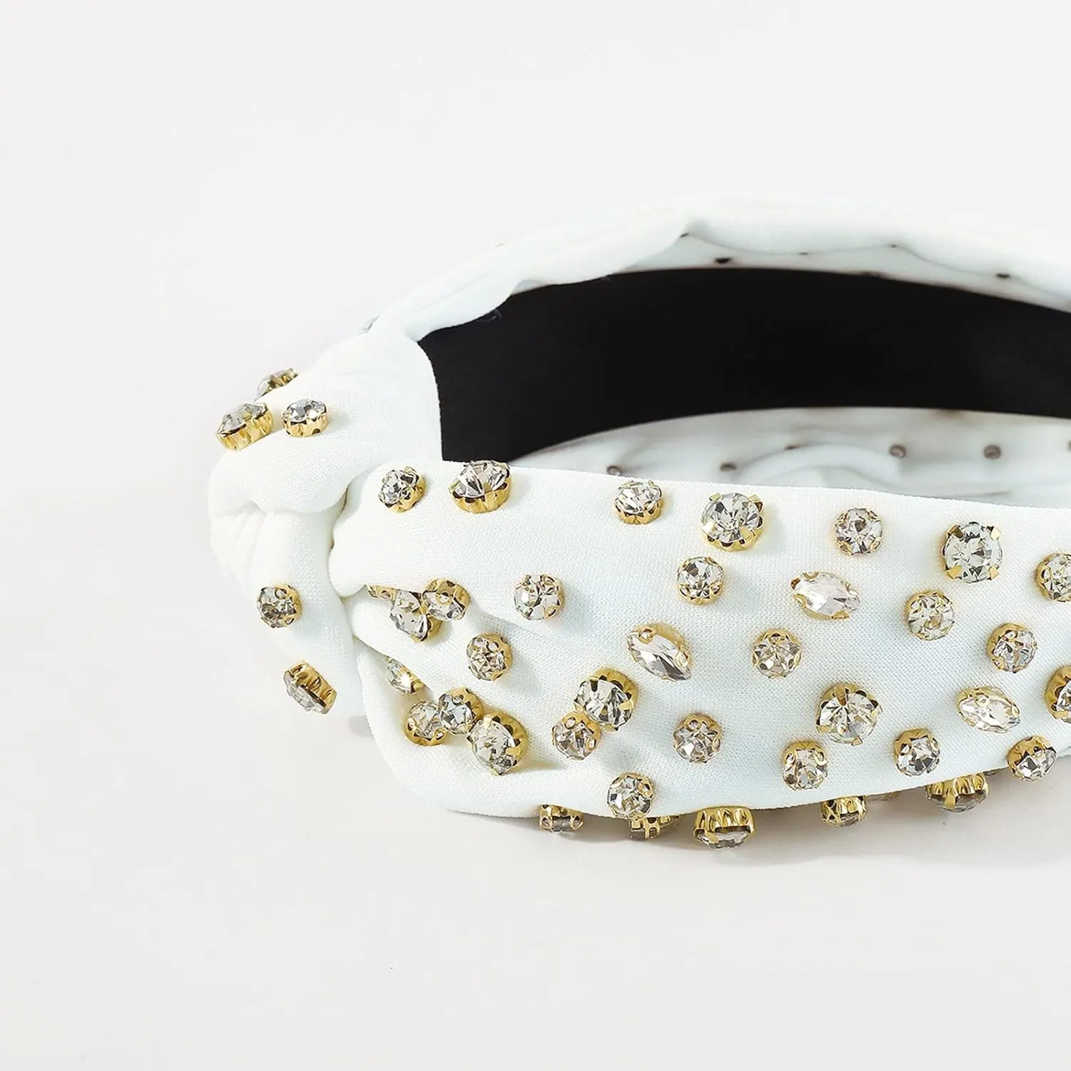 Turban Headbands for Women Beaded Hair Hoop Headband Rhinestone Crystal Elastic hairbands Hair Accessories Jewelry