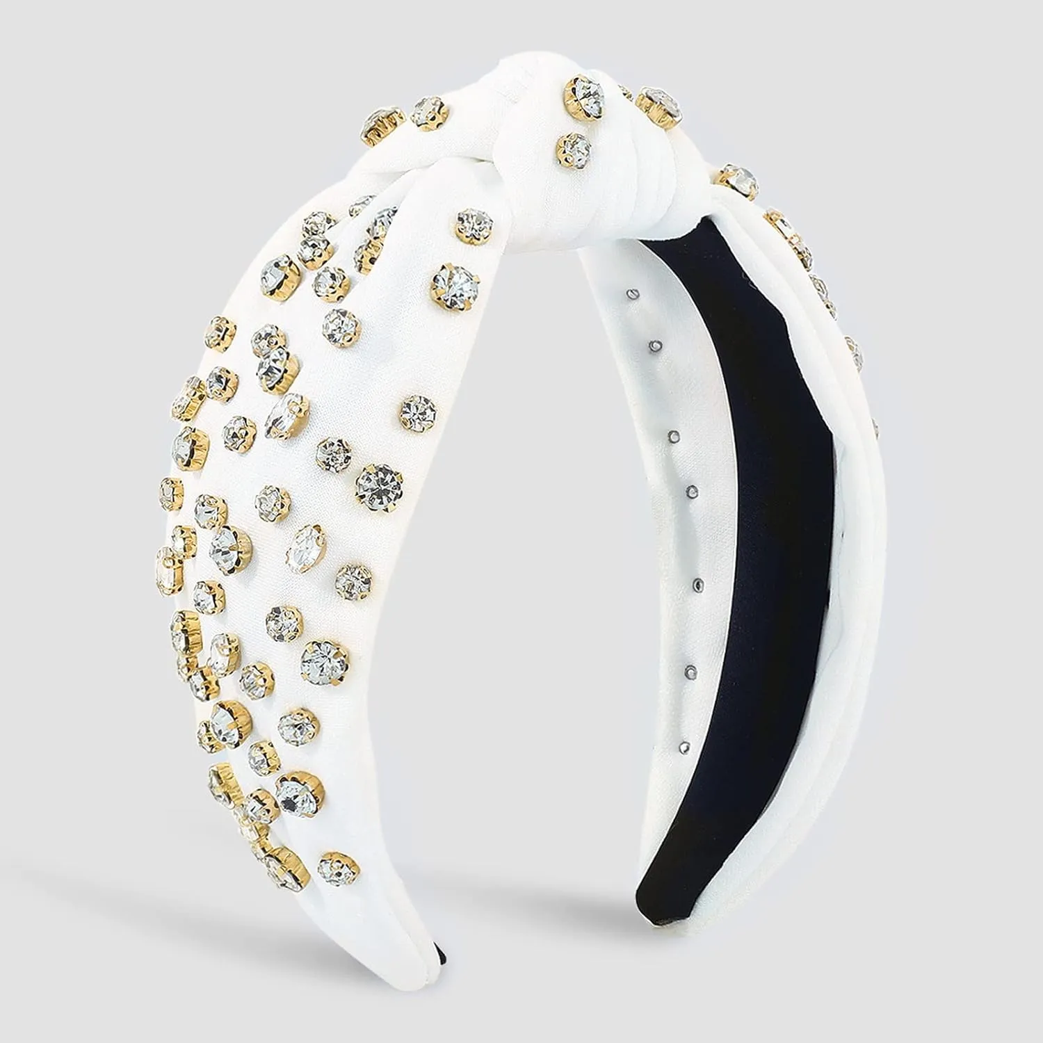 Turban Headbands for Women Beaded Hair Hoop Headband Rhinestone Crystal Elastic hairbands Hair Accessories Jewelry