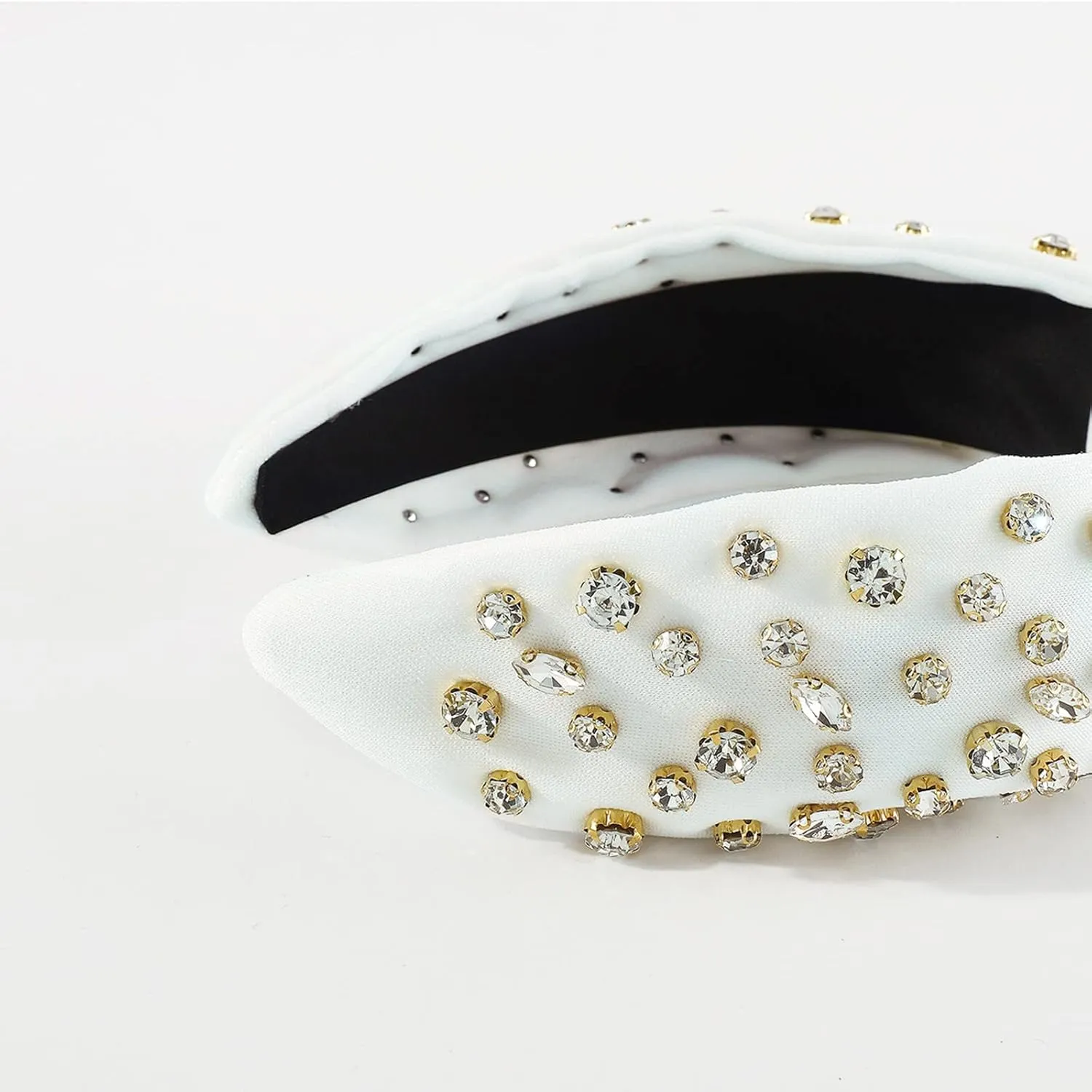 Turban Headbands for Women Beaded Hair Hoop Headband Rhinestone Crystal Elastic hairbands Hair Accessories Jewelry