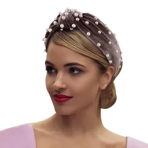 Turban Headbands for Women Vintage Flower Printed Headband Crystal Elastic hairbands Wedding Hair Accessories