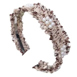 Turban Headbands for Women Vintage Flower Printed Headband Rhinestone Crystal Elastic hairbands Hair Accessories