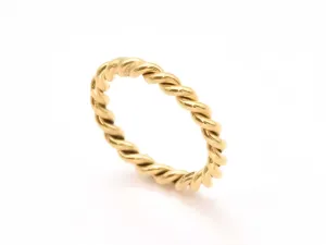 Twisted Gold Band - Infinity Rope Ring, Unique Wedding Band