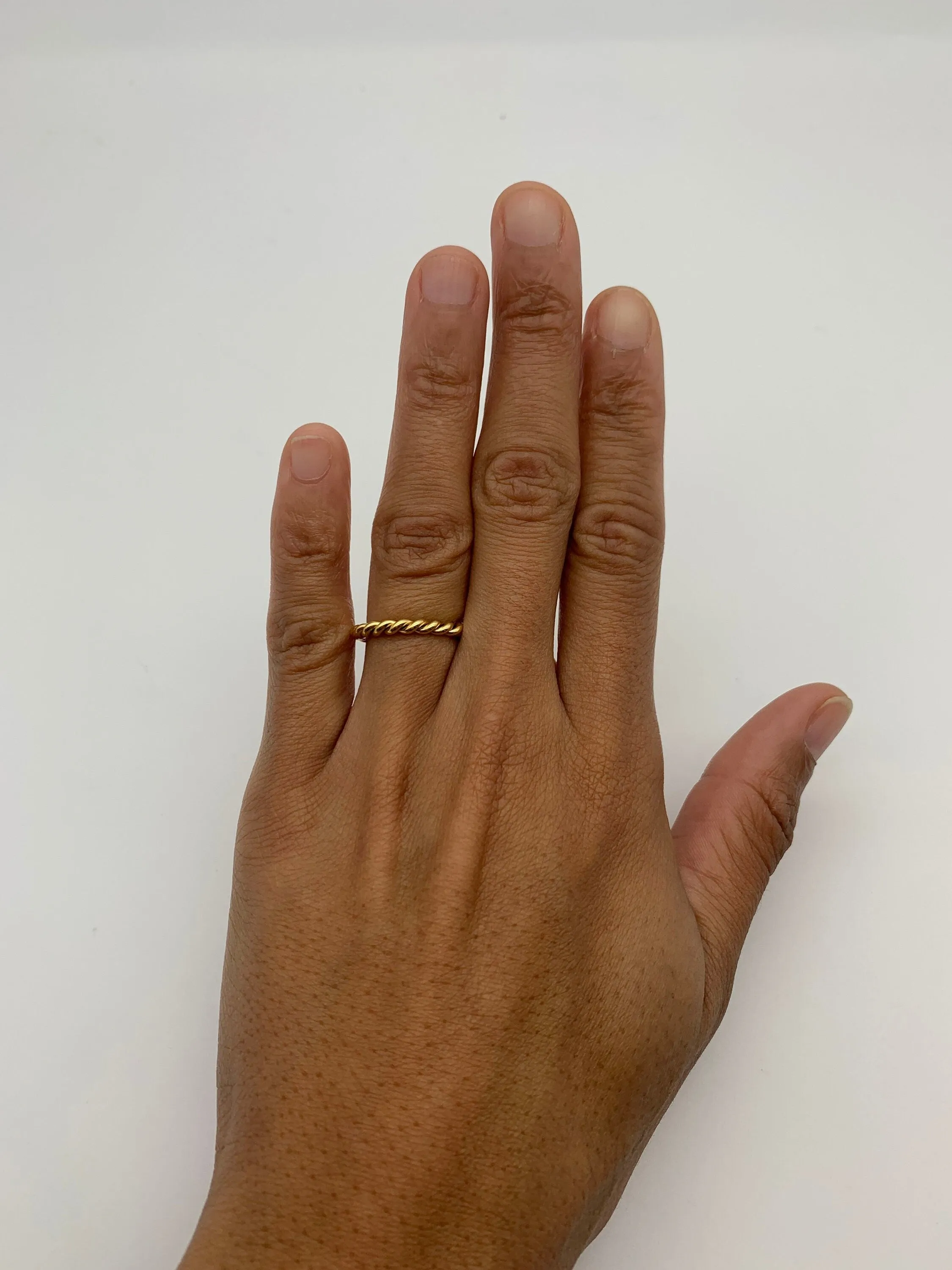 Twisted Gold Band - Infinity Rope Ring, Unique Wedding Band