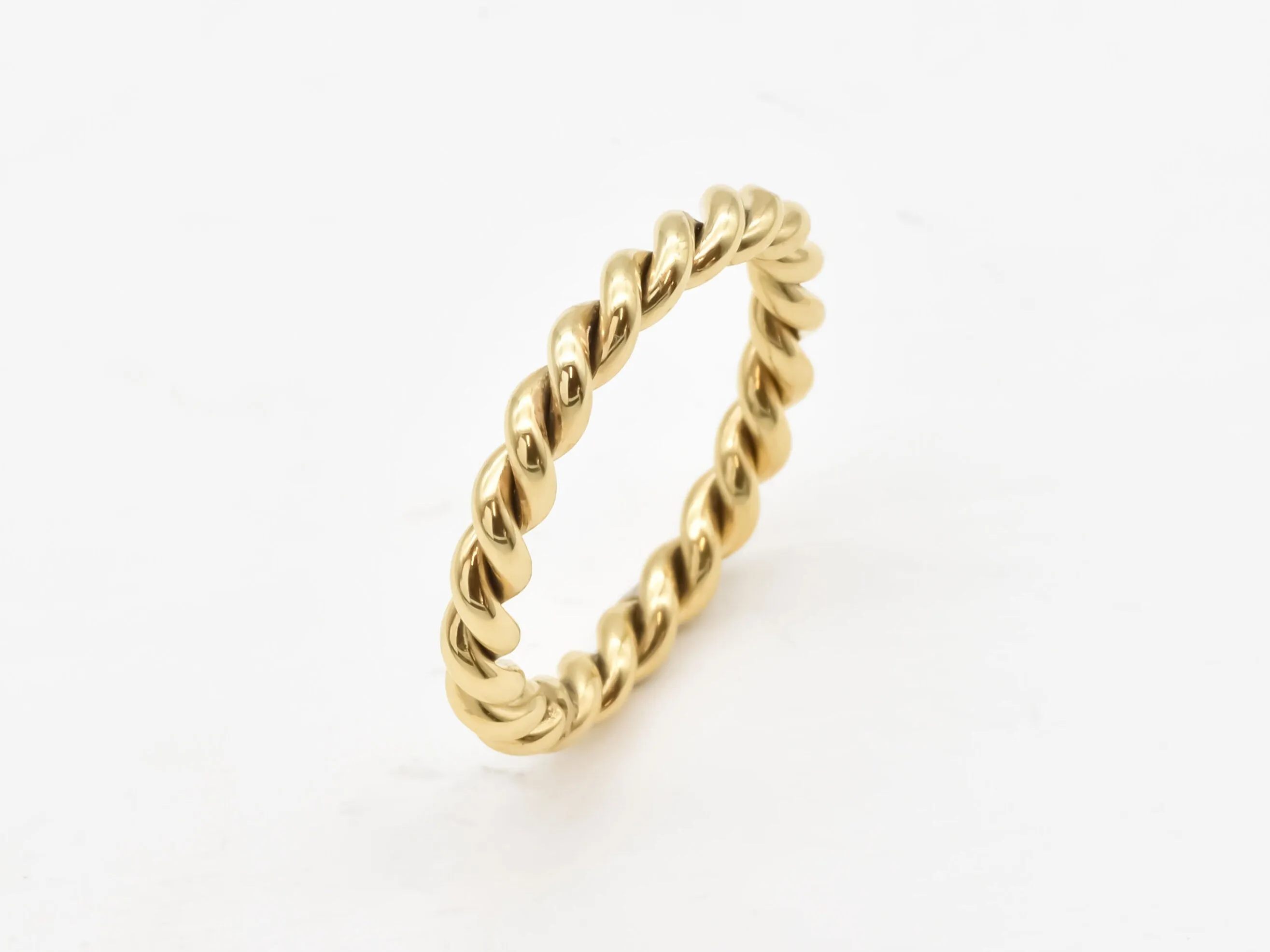 Twisted Gold Band - Infinity Rope Ring, Unique Wedding Band