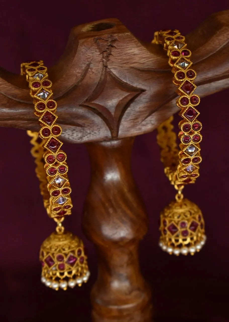 UNIQUE DESIGNER BANGLES WITH JHUMKI