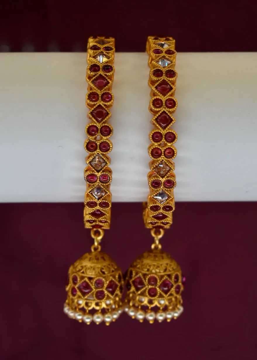 UNIQUE DESIGNER BANGLES WITH JHUMKI