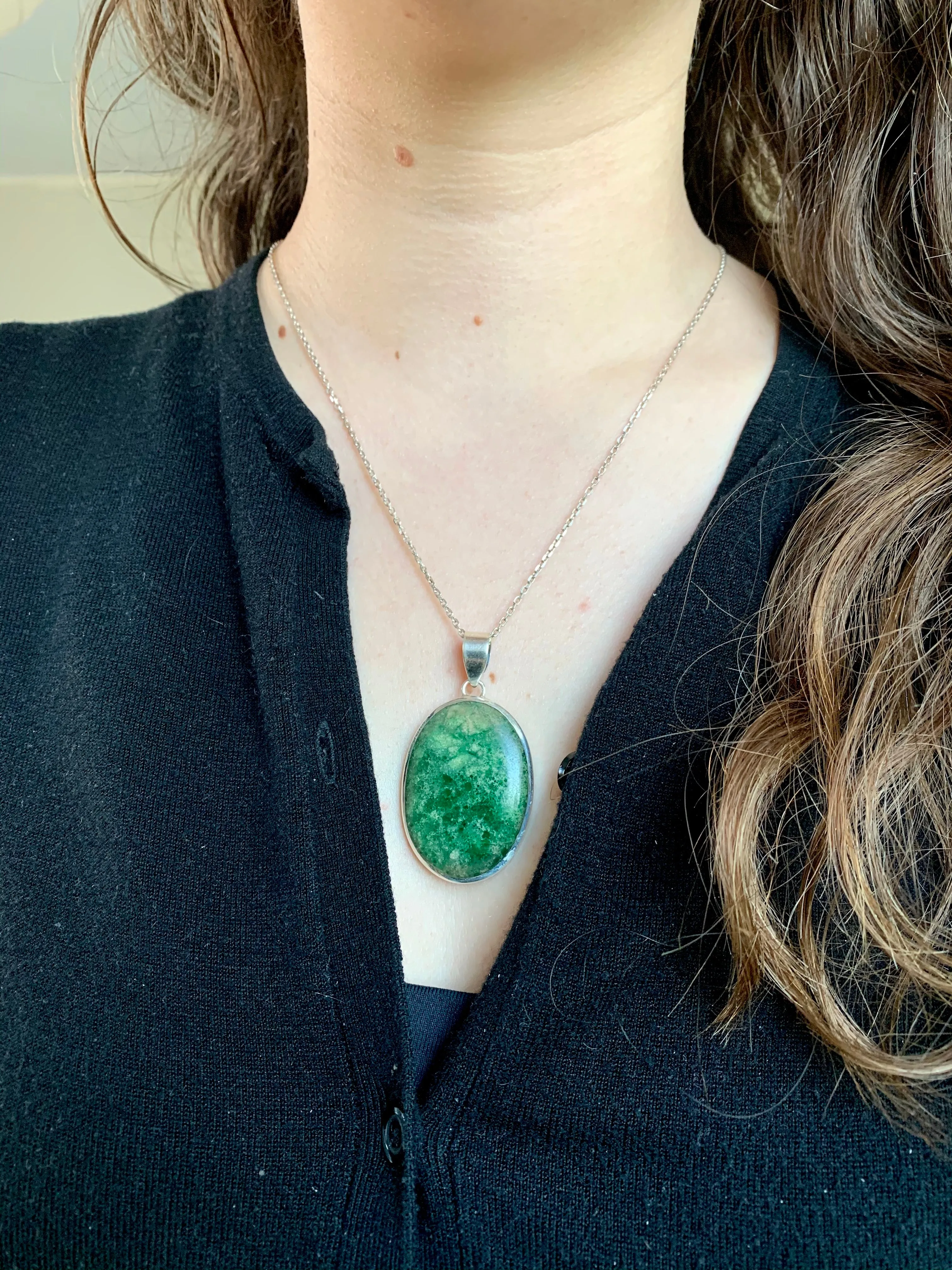 Variscite Akoni Pendant - XLarge Oval