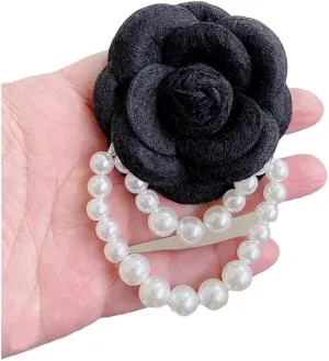 Vintage Brooch Pins for Women Wool Camellia Flower Pearl Tassel Brooches Pin Bohemian Safety Pins Bracelets Brooch Pins Shawl Clips for Women Collar Brooch Valentine's Day Christmas Birthday