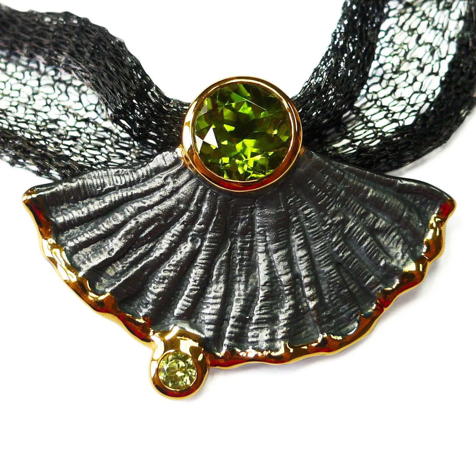 Wavy Array Sterling Silver Pendant