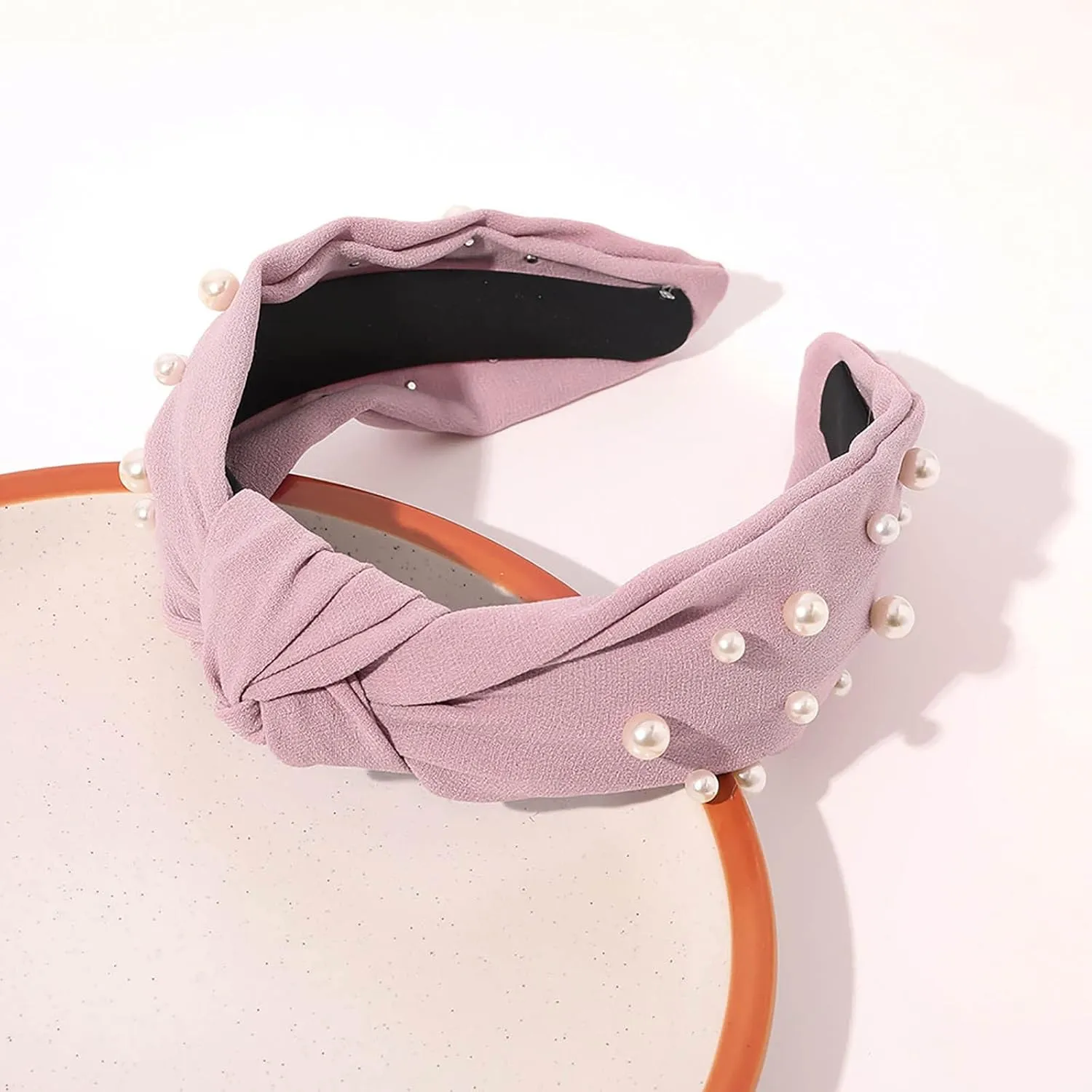 wide headbands for women Headband Knotted Headband hairbands for women's hair Chiffon Pearl Hair Accessories Wash Headband
