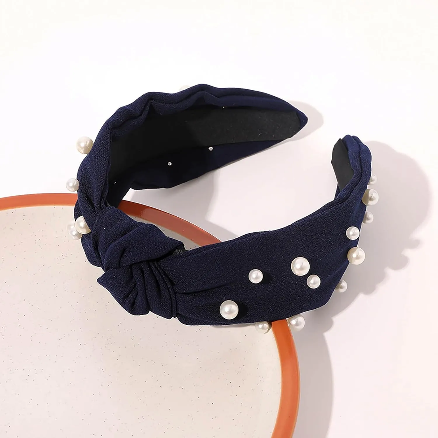 wide headbands for women Headband Knotted Headband hairbands for women's hair Chiffon Pearl Hair Accessories Wash Headband