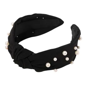 wide headbands for women Headband Knotted Headband hairbands for women's hair Chiffon Pearl Hair Accessories Wash Headband
