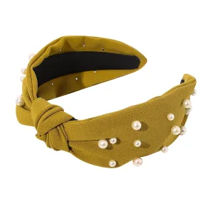 wide headbands for women Headband Knotted Headband hairbands for women's hair Chiffon Pearl Hair Accessories Wash Headband