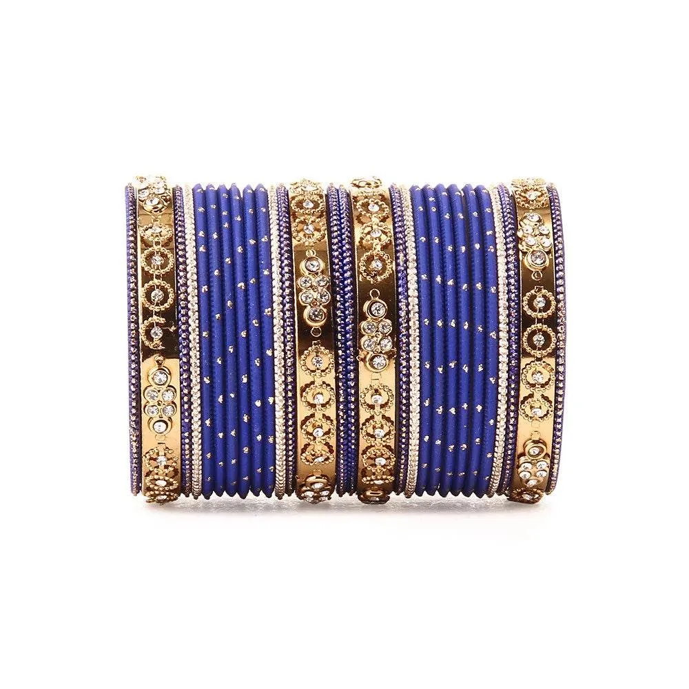 Wine Metal Bangle Set (Set of 2)