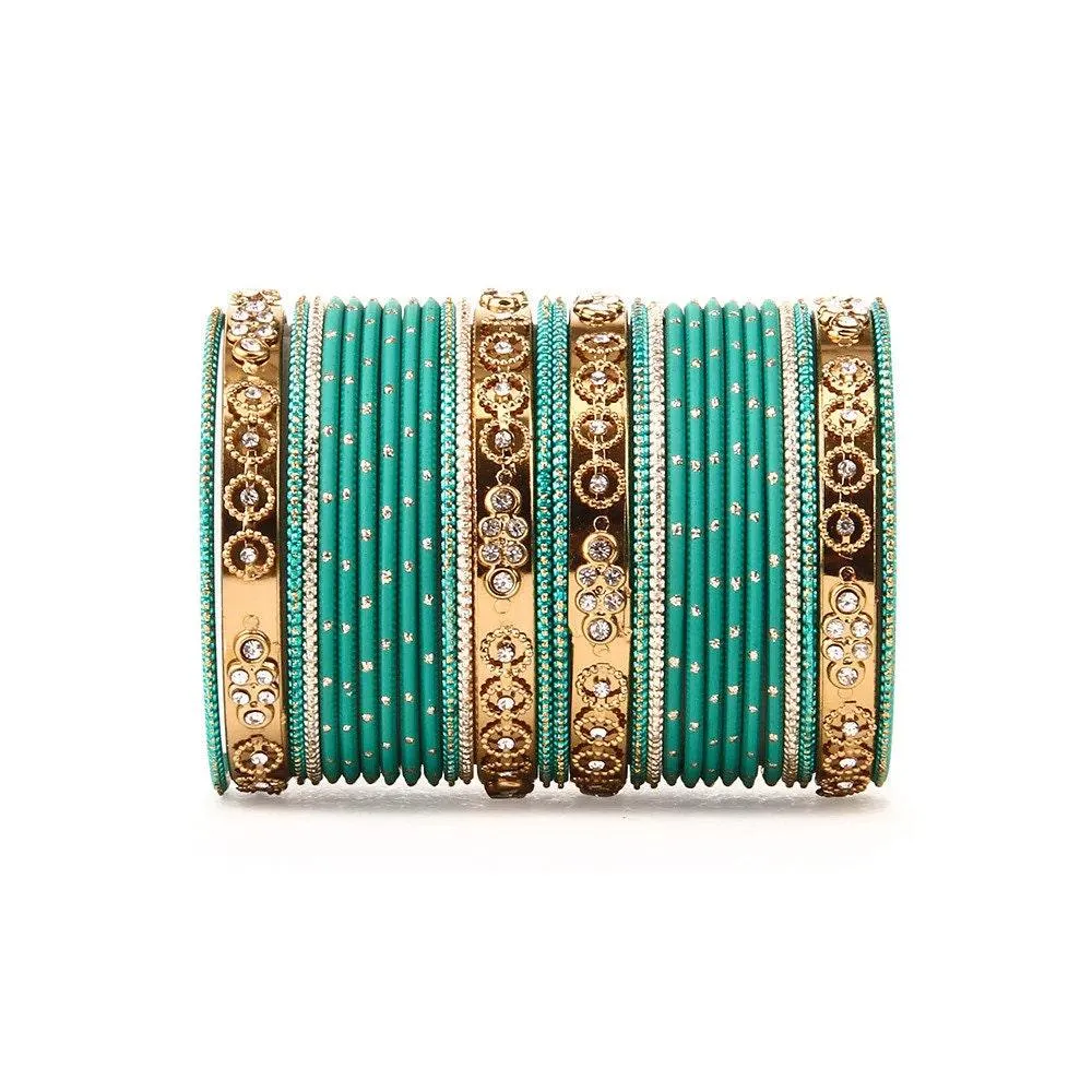 Wine Metal Bangle Set (Set of 2)