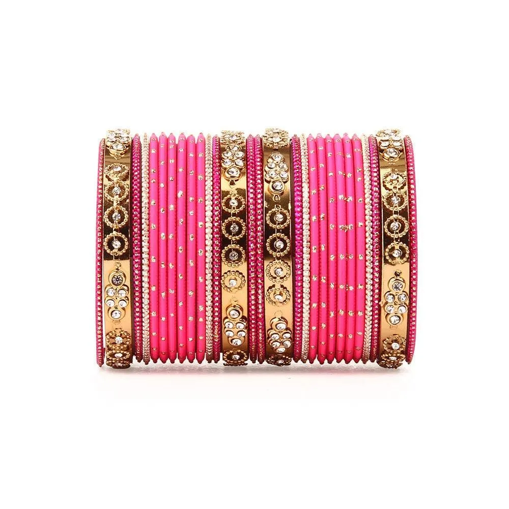 Wine Metal Bangle Set (Set of 2)