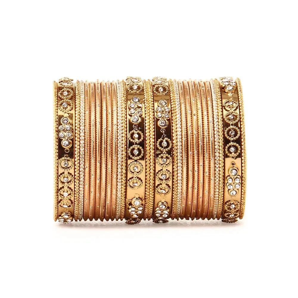 Wine Metal Bangle Set (Set of 2)