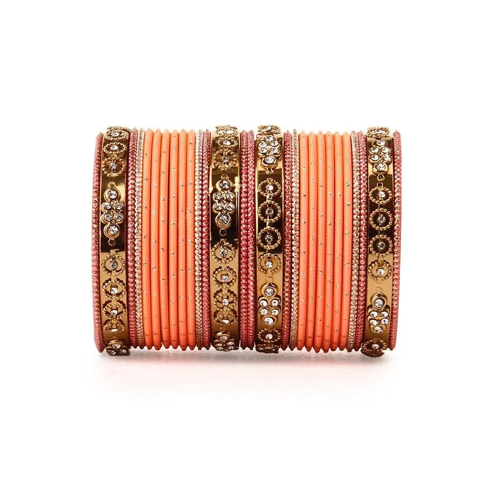 Wine Metal Bangle Set (Set of 2)
