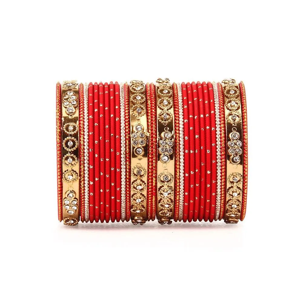 Wine Metal Bangle Set (Set of 2)