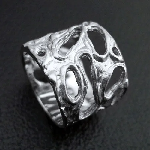 Wish Craters Sterling Silver Ring