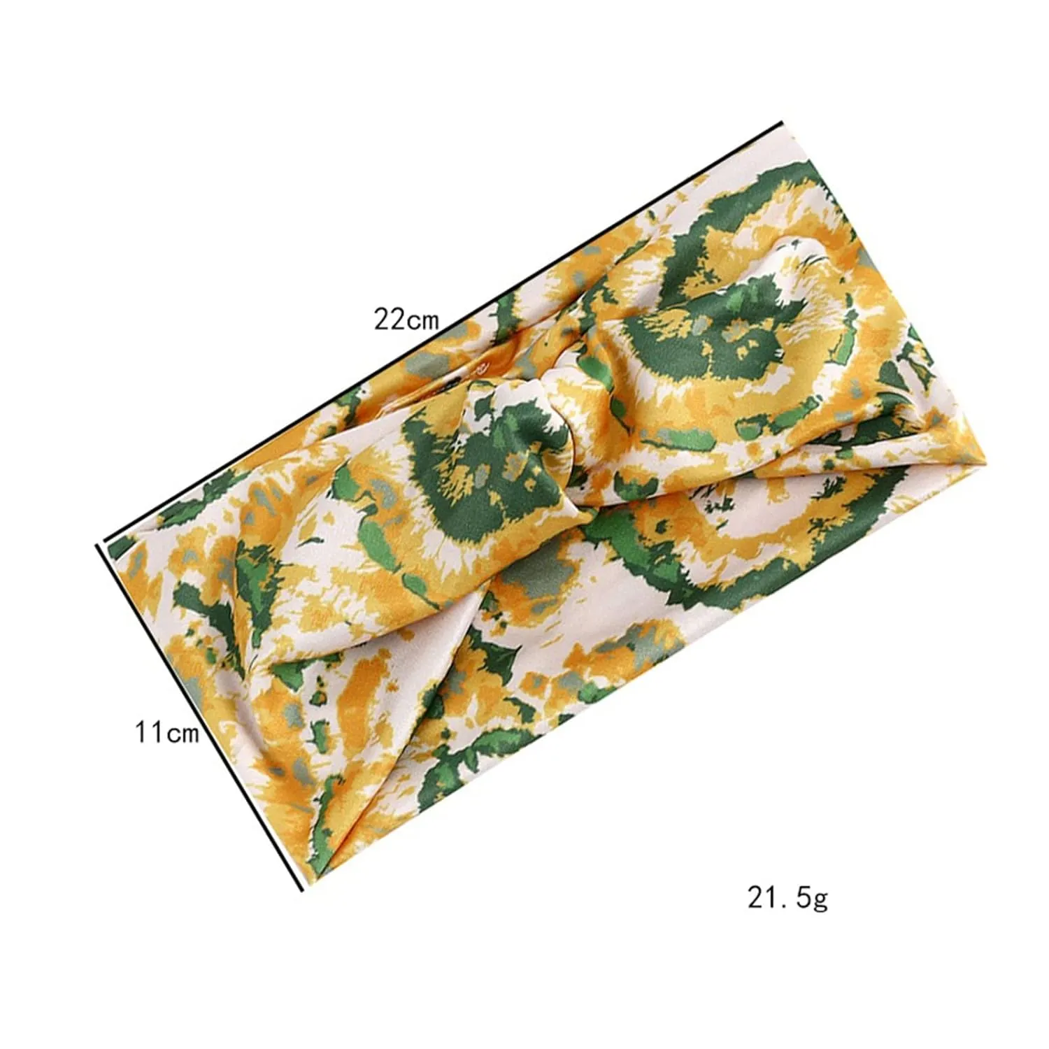 Women Wide Headbands Boho Bandeau Headbands Knot Floral Printed Hair Band for Yoga Outdoor Sport
