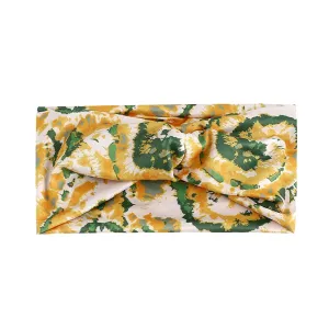 Women Wide Headbands Boho Bandeau Headbands Knot Floral Printed Hair Band for Yoga Outdoor Sport