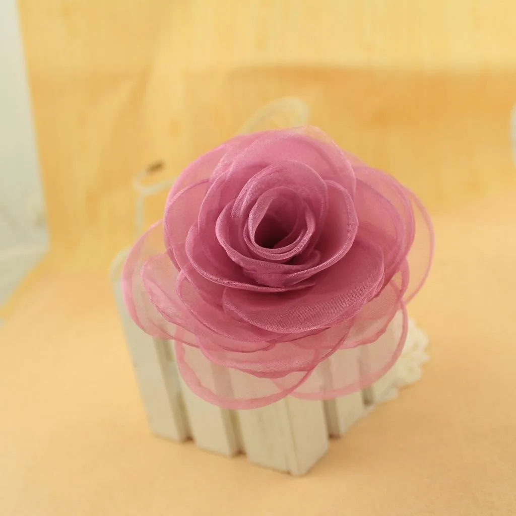 Women's Lovely Flower Hair Clip, Rose Brooch Pin, Floral Hair Clips for Women, Hat Pins, Light Purple, Hair Accessory