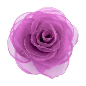 Women's Lovely Flower Hair Clip, Rose Brooch Pin, Floral Hair Clips for Women, Hat Pins, Light Purple, Hair Accessory