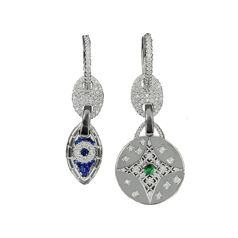 Women's Pig Nose Asymmetric Hoop Earrings