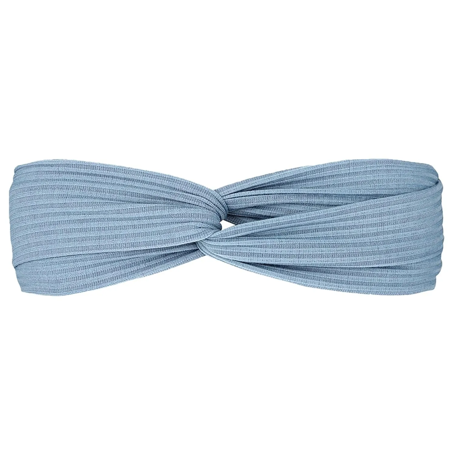 Yoga Workout Headbands for Women Knotted Head Bands Stretchy Hair Bands Non Slip for Girls Turban (Blue, One Size)